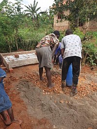 Working on sanitation project in Kampala Uganda