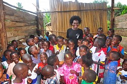 Teacher and children Kampala, Uganda