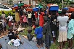 Waiting for water, Kampala, Uganda, Africa